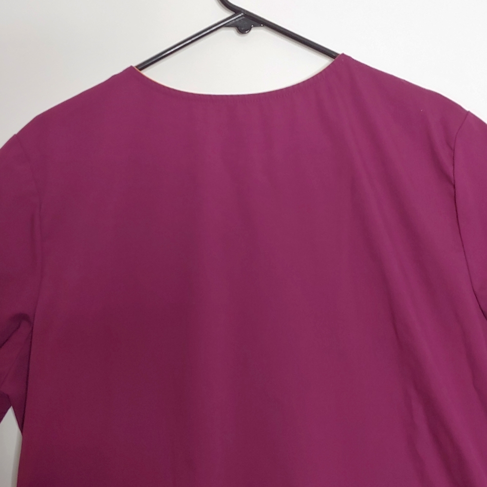 Scrubstar Premium Scrubwear Purple Short Medical Sleeve Scrubs Shirt Size Large - Picture 10 of 16